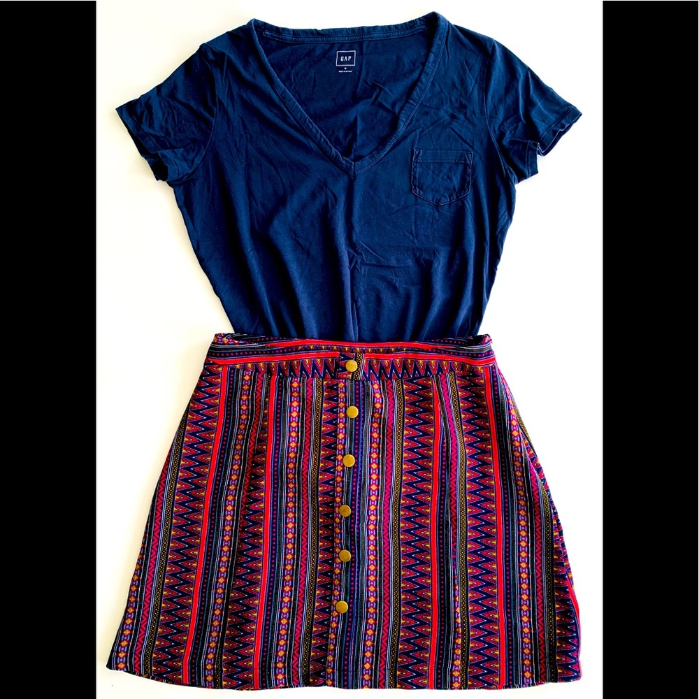 summer skirt and t-shirt set, sport style,Size M